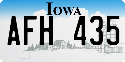 IA license plate AFH435