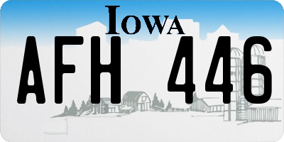 IA license plate AFH446