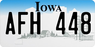 IA license plate AFH448