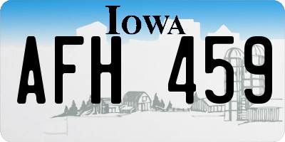 IA license plate AFH459