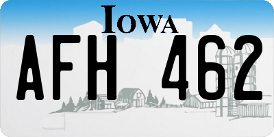 IA license plate AFH462