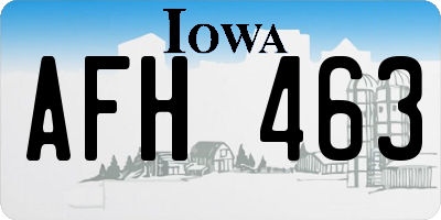 IA license plate AFH463