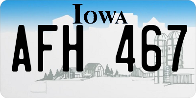 IA license plate AFH467