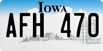 IA license plate AFH470