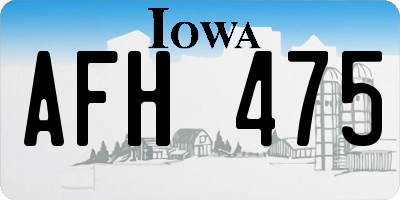 IA license plate AFH475