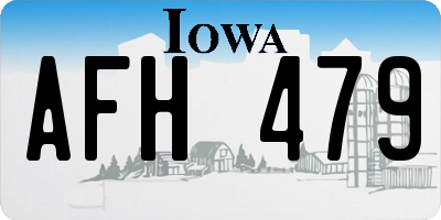 IA license plate AFH479