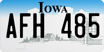 IA license plate AFH485