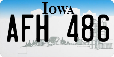 IA license plate AFH486