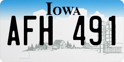 IA license plate AFH491
