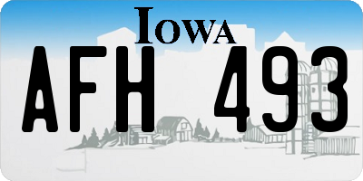IA license plate AFH493