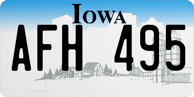 IA license plate AFH495