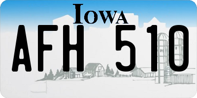 IA license plate AFH510