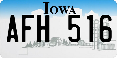 IA license plate AFH516
