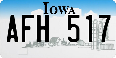 IA license plate AFH517