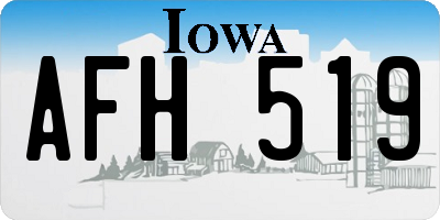 IA license plate AFH519