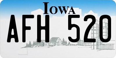 IA license plate AFH520