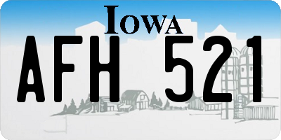 IA license plate AFH521