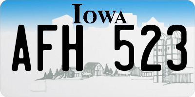 IA license plate AFH523