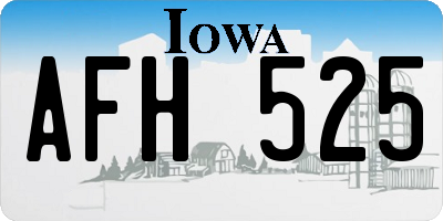IA license plate AFH525