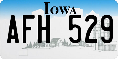 IA license plate AFH529