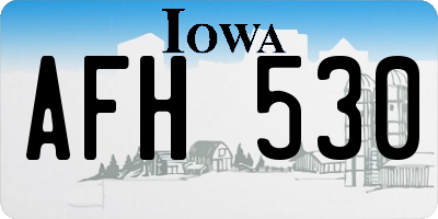 IA license plate AFH530