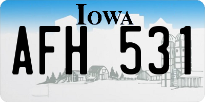 IA license plate AFH531