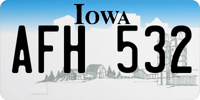 IA license plate AFH532