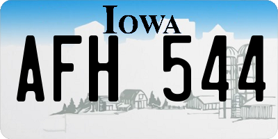 IA license plate AFH544