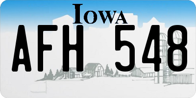 IA license plate AFH548