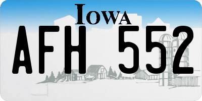 IA license plate AFH552