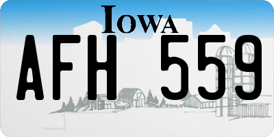 IA license plate AFH559