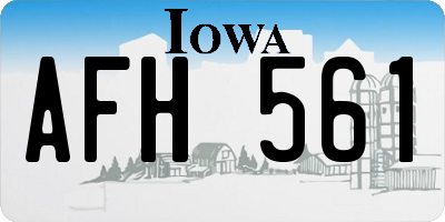 IA license plate AFH561
