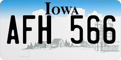 IA license plate AFH566