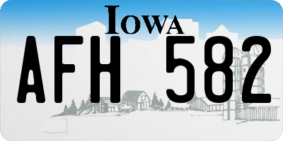 IA license plate AFH582