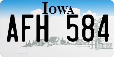 IA license plate AFH584