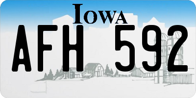 IA license plate AFH592
