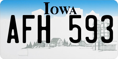 IA license plate AFH593
