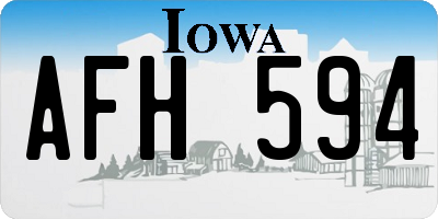 IA license plate AFH594