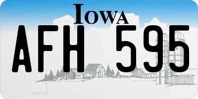 IA license plate AFH595