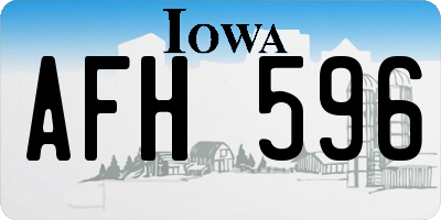IA license plate AFH596