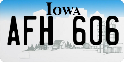 IA license plate AFH606