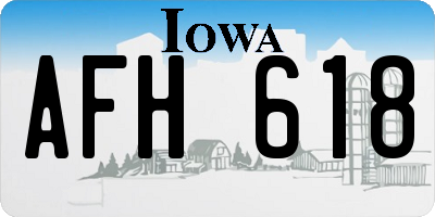 IA license plate AFH618
