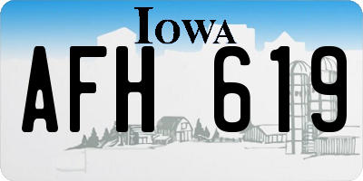 IA license plate AFH619