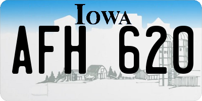 IA license plate AFH620
