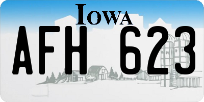 IA license plate AFH623