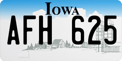IA license plate AFH625