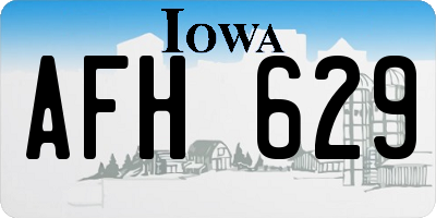 IA license plate AFH629