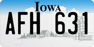 IA license plate AFH631