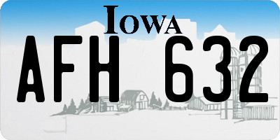 IA license plate AFH632