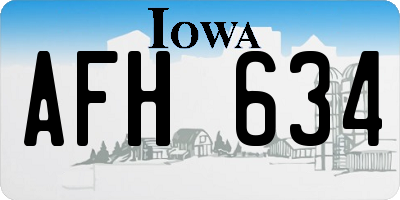 IA license plate AFH634